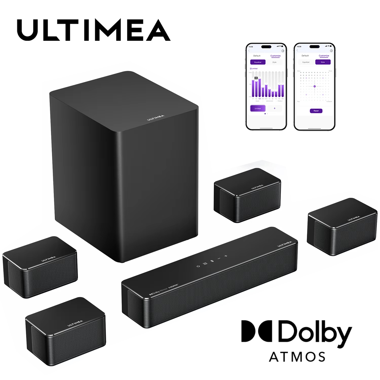 Home Cinema Dolby Atmos 7.1 - Barre de son ULTIMEA 500W 7.1