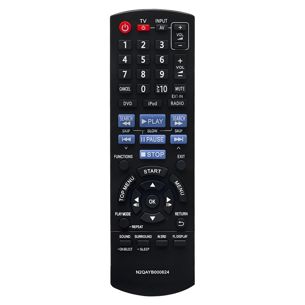 Home Cinema Panasonic - Télécommande N2QAYB000624 compatible avec le système