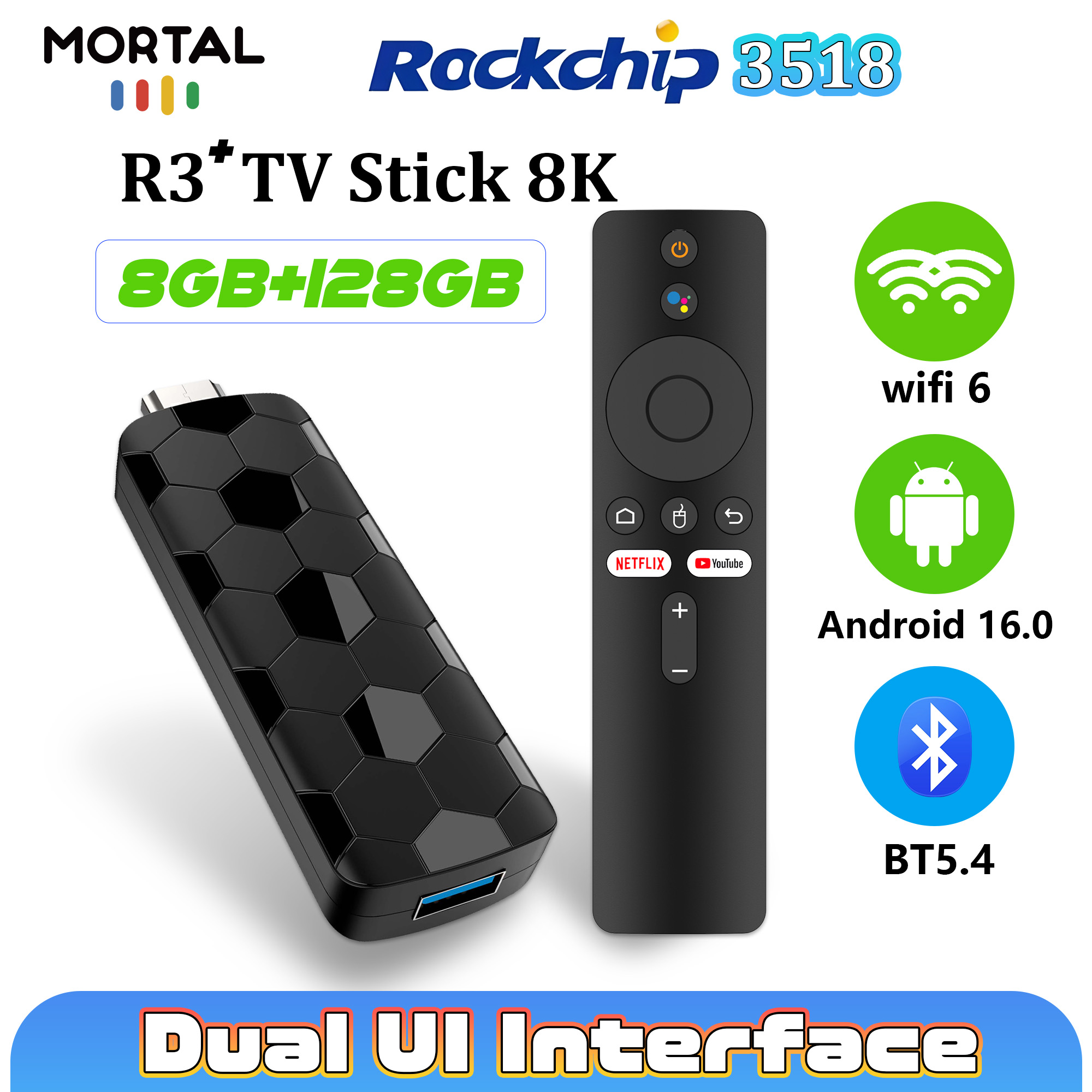 Home Cinema Youtube - Clé TV Mortal R3+ Android 16