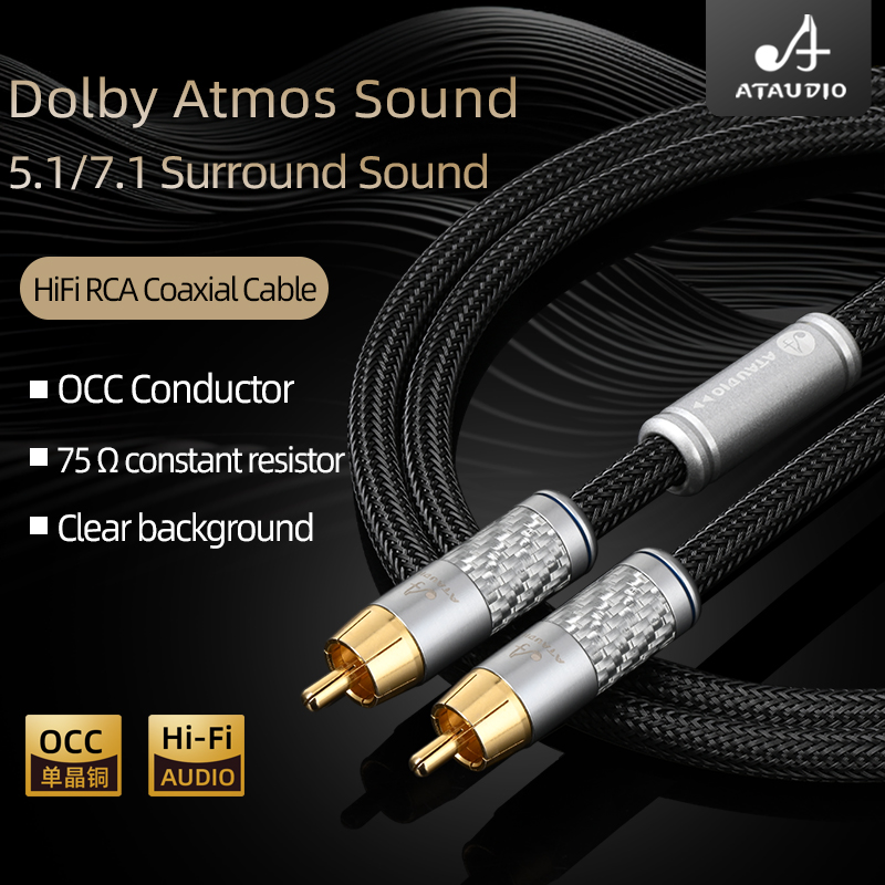 Home Cinema Dolby Atmos 7.1 - Câble audio numérique coaxial HiFi RCA