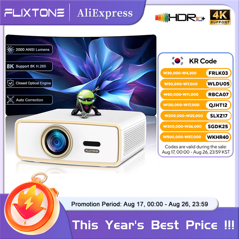 Home Cinema Compact - Flixtone E900 MINI Projecteur Portable Full