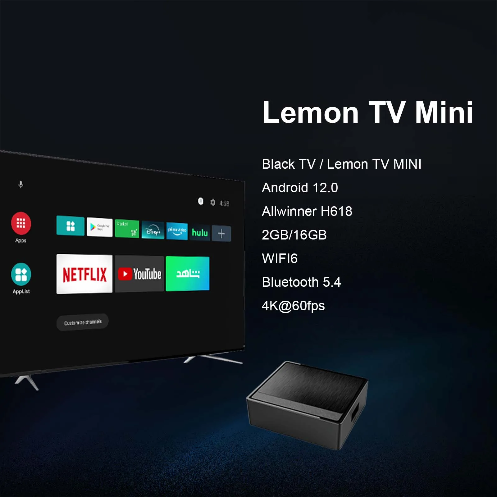 BOXPUT Lemon TV Mini Smart TV  - Home Cinema Youtube avis et prix